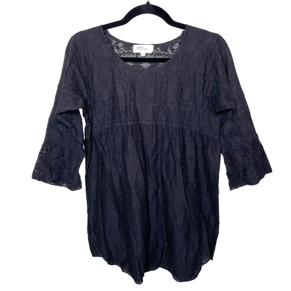 Isabel Marant Etoile Babydoll Lace‎ Top Black